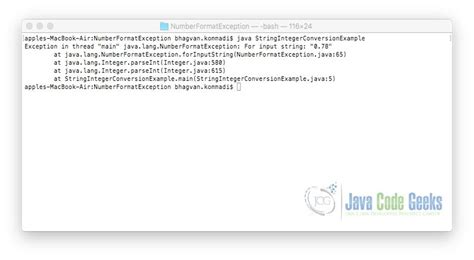 Javalangnumberformatexception Examples Java Code Geeks 2024