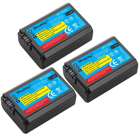 3pcs 2000mah NP FW50 NP FW50 Battery AKKU For Sony NEX 7 NEX C3 NEX F3