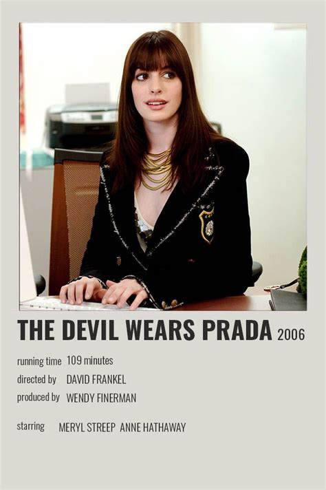 The Devil Wears Prada Polaroid Posters Film Posters Minimalist Movie