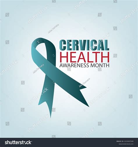 Vector Illustration Cervical Health Awareness Month Stock Vector