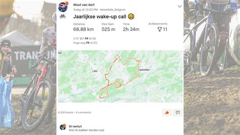 Eli Iserbyt Na Crosstraining Wout Van Aert Niet T Wakker Worden Aub