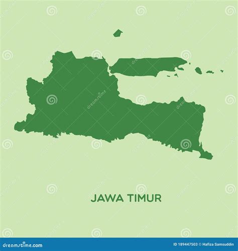 Map of Jawa Timur. Vector Illustration Decorative Design Stock Vector
