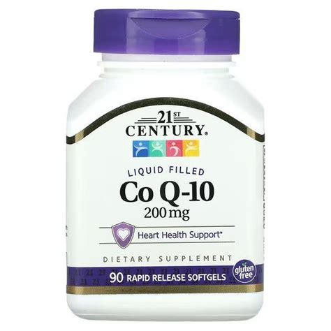 21st Century, жидкий коэнзим Q10, 200 мг, 90 капсул - купить с ...