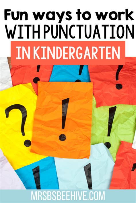 Fun Punctuation For Kindergarten Mrs Bs Beehive