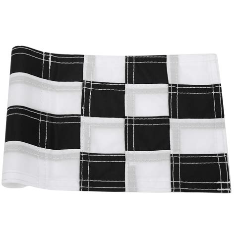 Black White Checkered Golf Flag With Tube Inserted All L X H