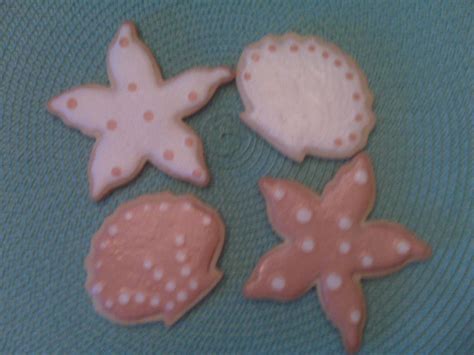 Seashells And Starfish Cookies Batman Cookies Seashell Cookies