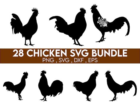 Chicken Svg Bundle Floral Rooster Svg Farmhouse Decor Svg Etsy Singapore