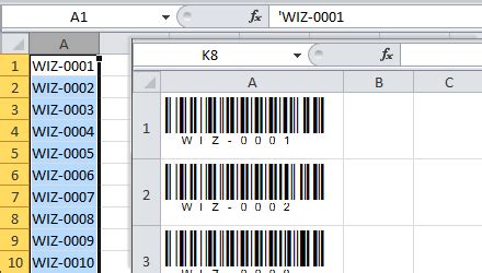 Code 128 Barcode Fonts Office Add-ins | BarCodeWiz