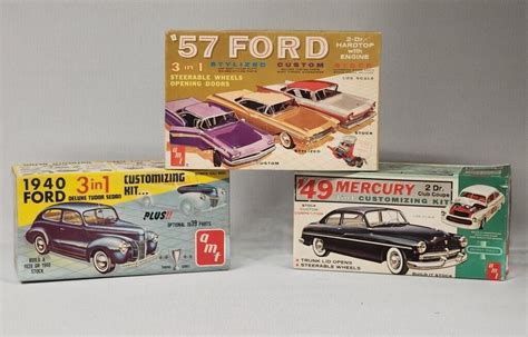 (3) Vintage Model Car Kits | Live and Online Auctions on HiBid.com