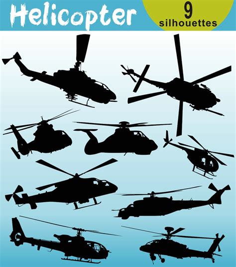 Helicopter Clipart, Helicopter Silhouette Clipart, Military Silhouette ...