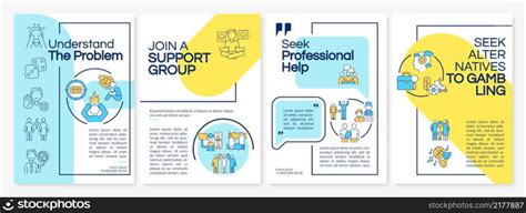 Social Planning Guideline Blue And Yellow Brochure Template Leaflet Design With Linear Icons 4