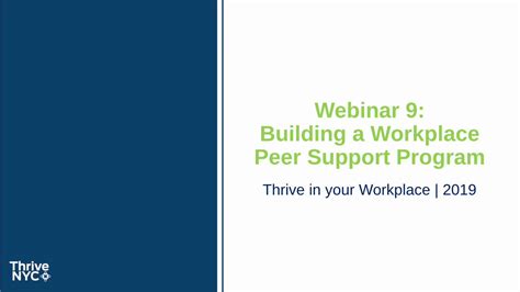 PDF Webinar 9 Building A Workplace Peer Support Program Googles