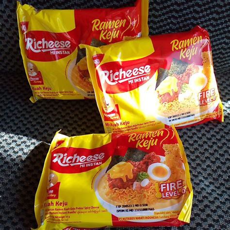 Jual Pcs Richeese Mie Ramen Keju 65g Mi Kuah Nabati Instan Fire Lev