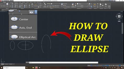 AUTOCAD ELLIPSE COMMAND TUTORIAL COMPLETE CENTRE AXIS END