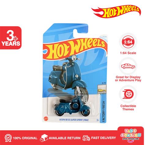Jual Hot Wheels Vespa 90 SS Super Sprint 1966 Blue Lot M 2024 Toyzstatioon Shopee Indonesia