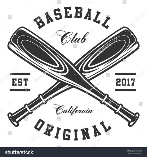 Baseball Bats Logo Text On Separate Stock Vector (Royalty Free ...