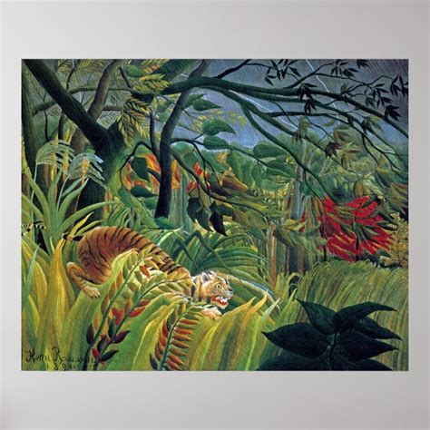 Tiger in a Tropical Storm (Surprised) Poster | Zazzle.com