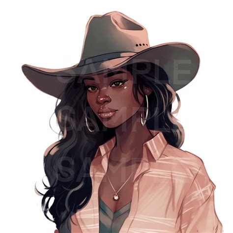 Black Woman Cowgirl Png African American Cowgirl Png Cowgirl Etsy Ireland