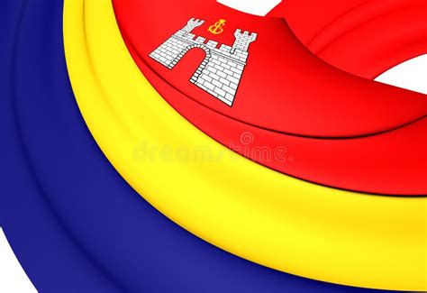 Флаг Калининграда, России иллюстрация штока. иллюстрации насчитывающей ...