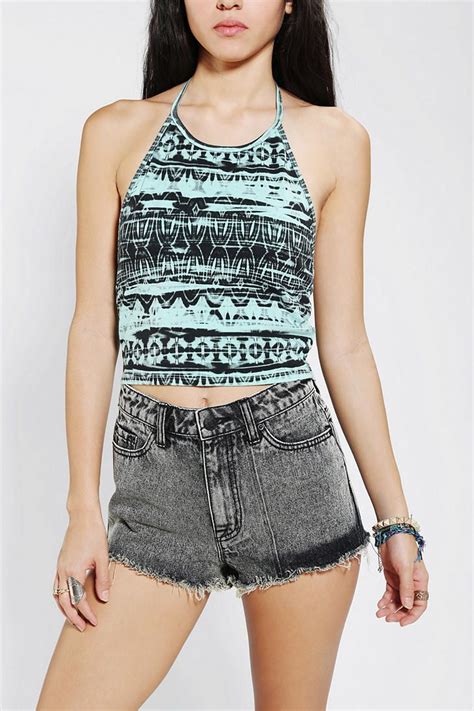 Truly Madly Deeply Cropped Halter Top Online Only New Colors Available