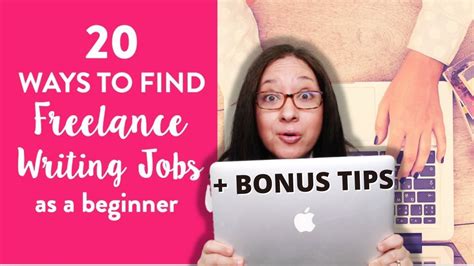 20 Ways BONUS Tips To Find Freelance Writing Jobs As A Beginner