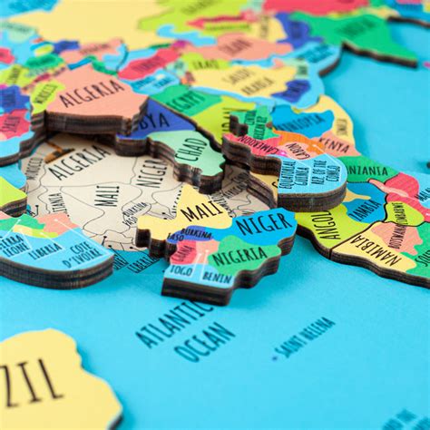 World Map, Educational Toy, Map Puzzles for Kids, Montessori Puzzle, G – FistikPuzzles