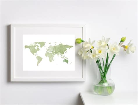 World Map Wall Art World Map Poster Printed Poster Printed - Etsy