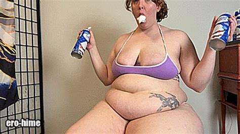 Whipped Cream Chug 4 BBW Ginger Leah Aka Ero Hime Clips4sale