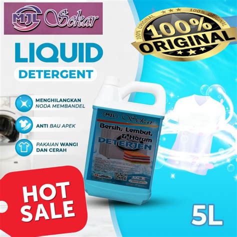 Jual Terbaru Deterjen Cair Liter Mjl Sekar Bersih Dan Hemat Shopee