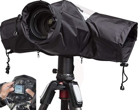 Movo 5 Pack Rc1 Clear Rain Cover For Dslr Camera And Lens Up To 18 Long