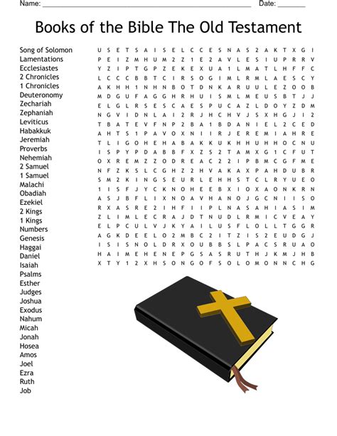 Old Testament Books Word Search Printable