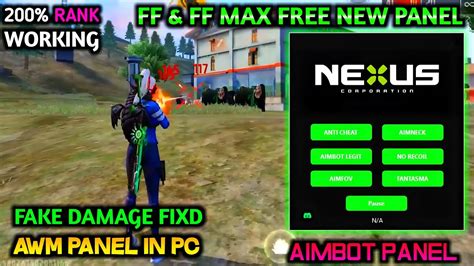 Free Fire Headshots Panel Ff Pc Panel Fake Damage Fixed Free