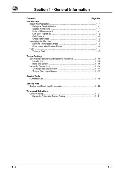 Service Manual JCB Midi CX Backhoe Loader