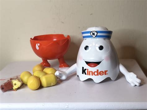 Vintage Kinder Surprise Egg Man Lolly Figurine Plastic Storage W ...