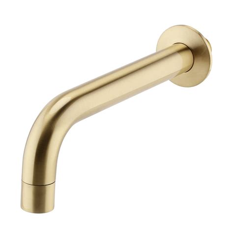 Kartell Ottone Wall Mounted Bath Spout In Brushed Brass Low Price