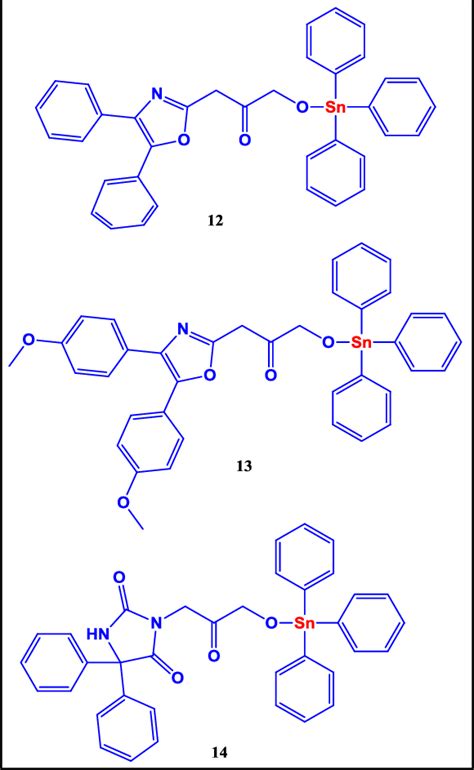 Chemical structure of organotin derivatives 11-14 [32]. | Download Scientific Diagram