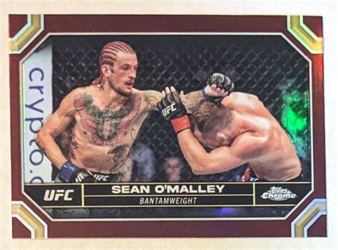 Topps Ufc Chrome Sean O Malley Maroon Refractor Sp Suga