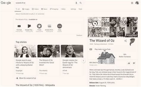 Google Celebrates Wizard Of Oz 80th Anniversary With This Intricate ...