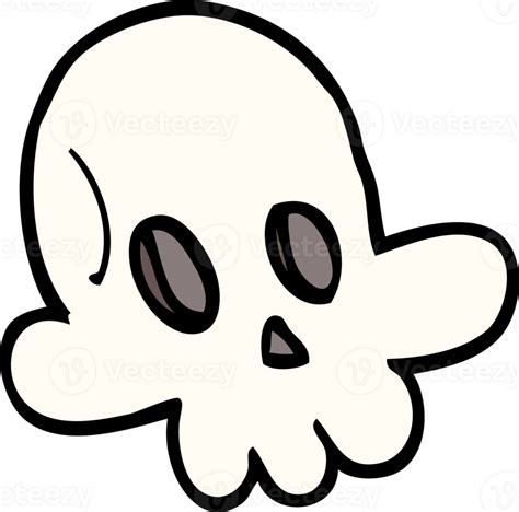 Cartoon Doodle Halloween Skull 44930934 Png