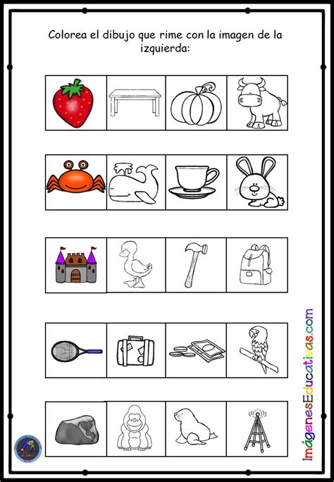 Colorear Rimas 1 Imagenes Educativas