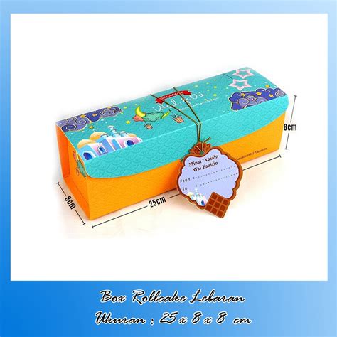 Jual Box Roolcake Dus Packaging Lebaran Kotak Kemasan Kue Roll Cake