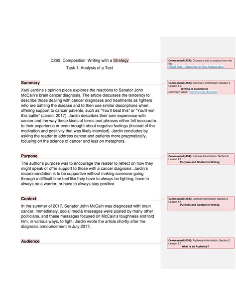 D Sample Task D Composition Writing With A