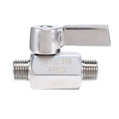 316 Stainless Ball Valve 1 4 Inch NPT Thread Male Small Mini Ball