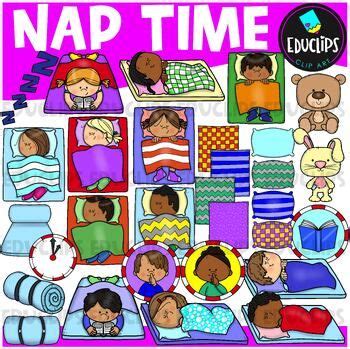 Nap Time Clip Art Set {Educlips Clipart} in 2024 | Kids reading, Preschool kids, Clip art