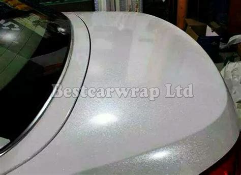 Glossy Metallic White Vinyl Wrap Car Wrap Film With Air Release