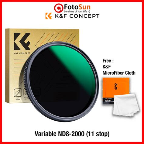 ND Filter K F Variable Fader ND8 2000 11 Stop Multi Coat ND Filter