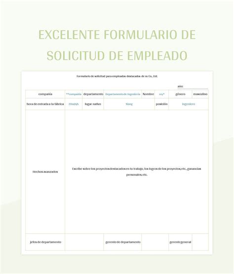 Plantilla De Formato Excel Excelente Formulario De Solicitud De