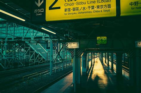 HD wallpaper: yellow signboard, city, Japan, Tokyo, train station, communication | Wallpaper Flare