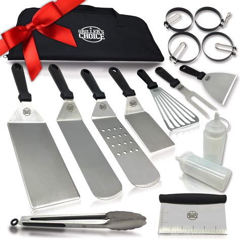 Grillers Choice Griddle Accessories Set Metal Spatulas Commercial