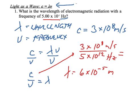 Wavelength Frequency Equation